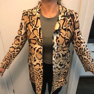 Gucci leopard print calf hair coat